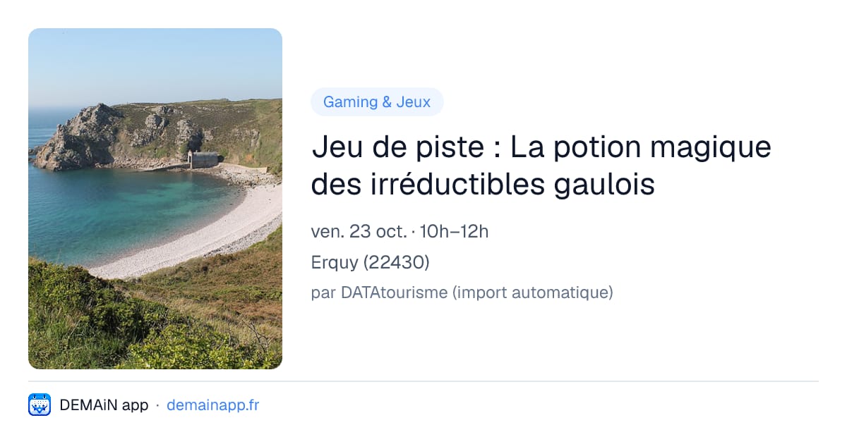 Jeu de piste : La potion magique des irréductibles gaulois — Erquy
