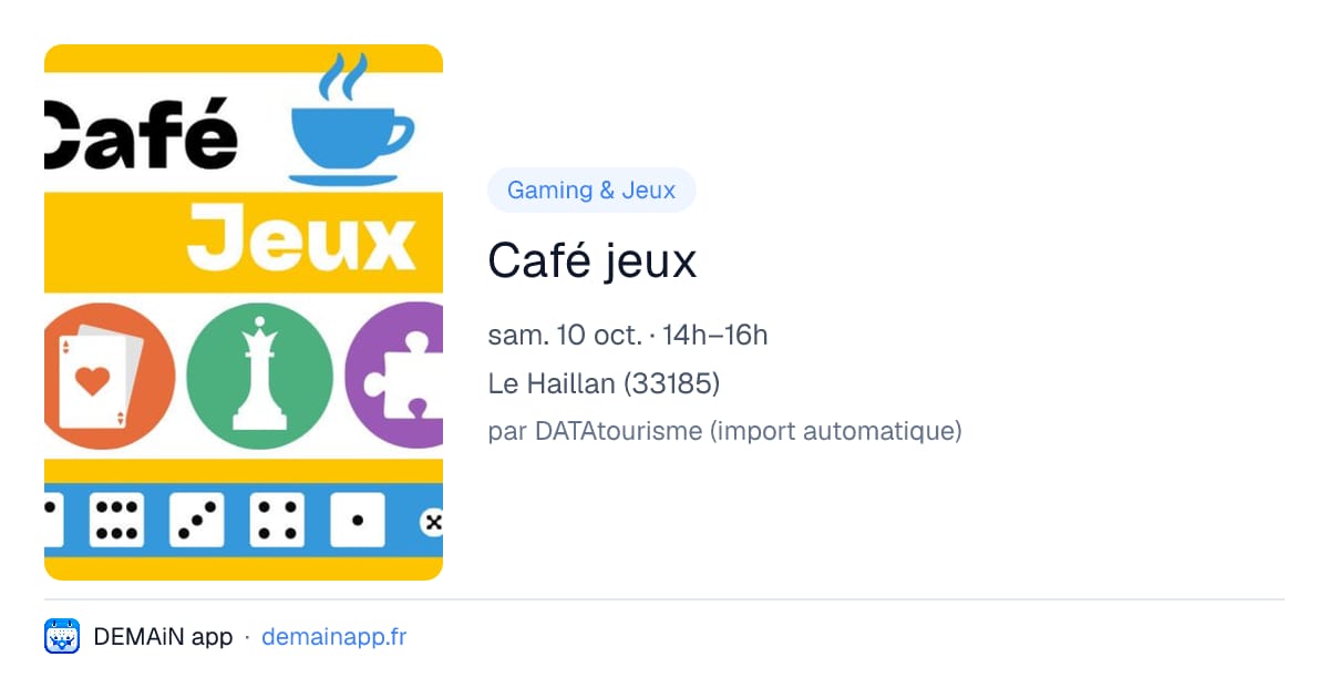 Café jeux — Le Haillan