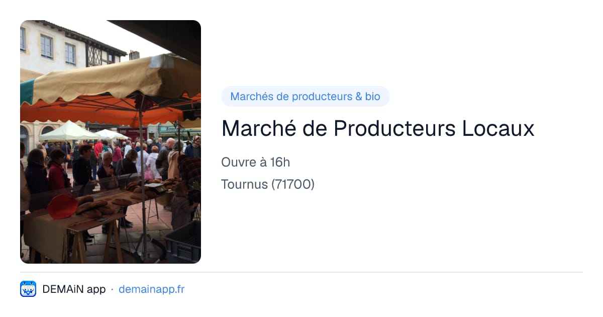 Marché de Producteurs Locaux — Tournus