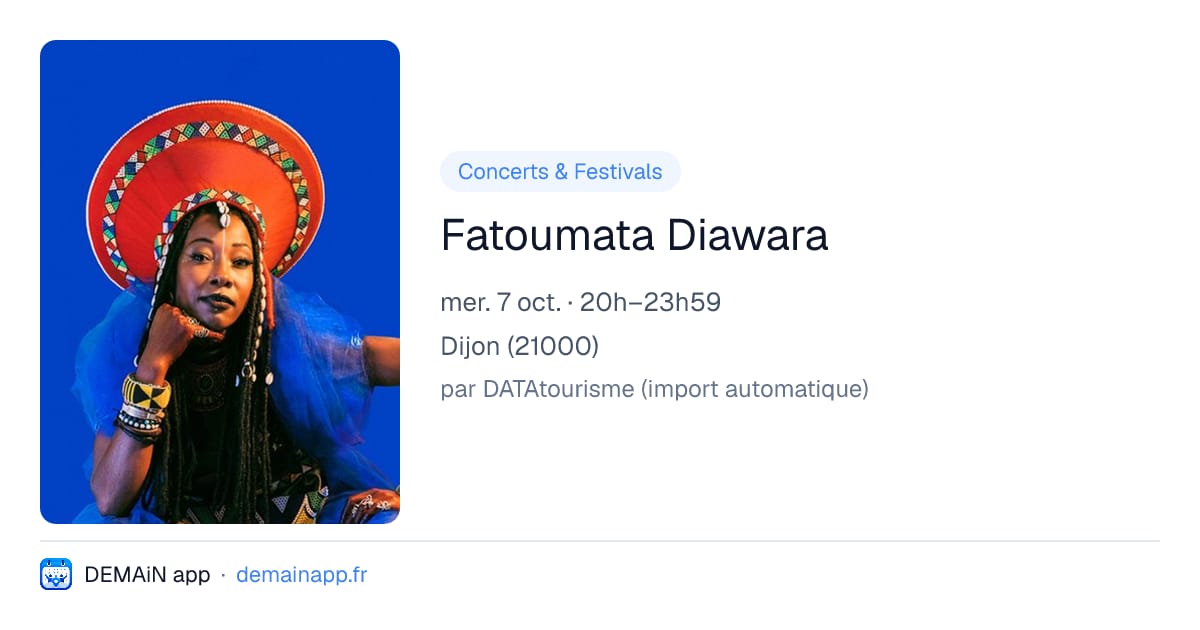 Fatoumata Diawara — Dijon