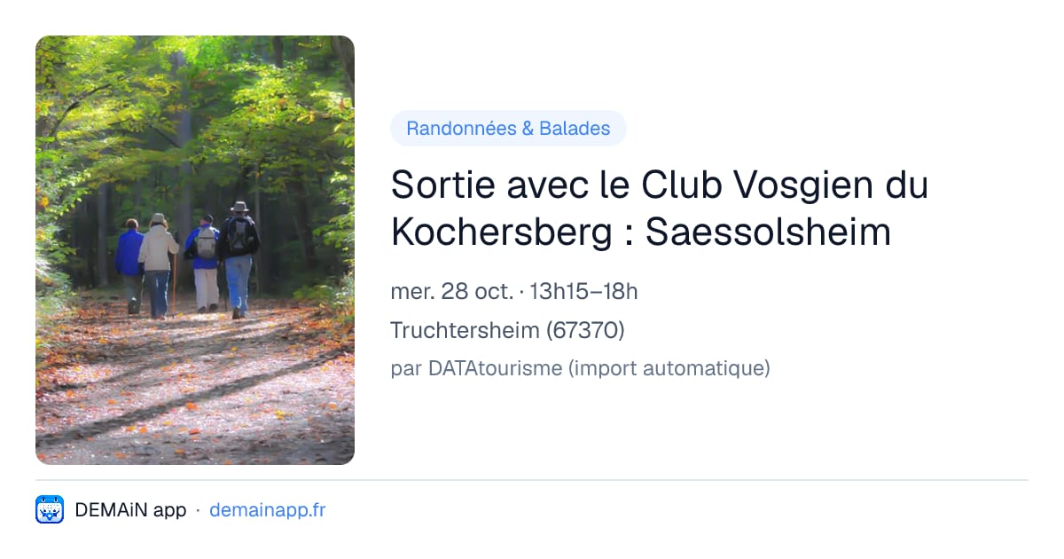 Sortie avec le Club Vosgien du Kochersberg : Saessolsheim — Truchtersheim
