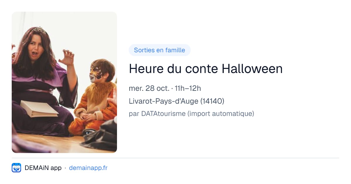 Heure du conte Halloween — Livarot-Pays-d'Auge