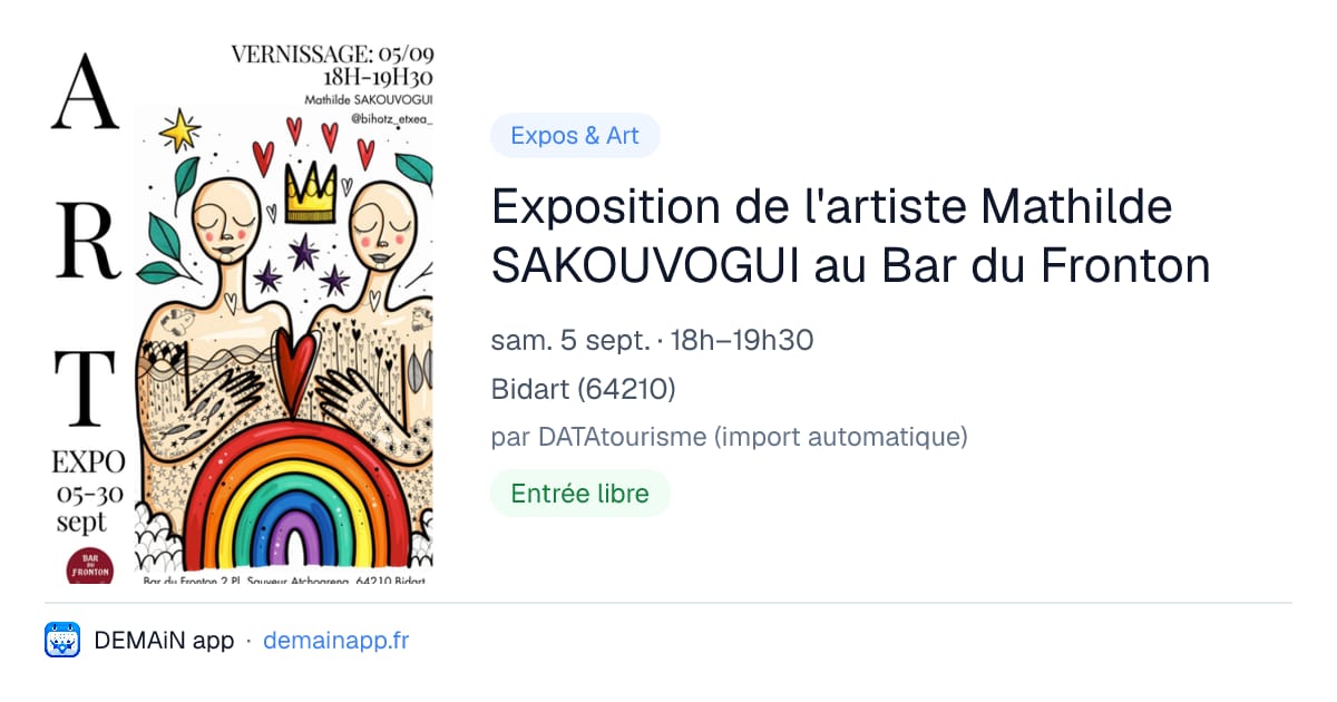 Exposition de l'artiste Mathilde SAKOUVOGUI au Bar du Fronton — Bidart