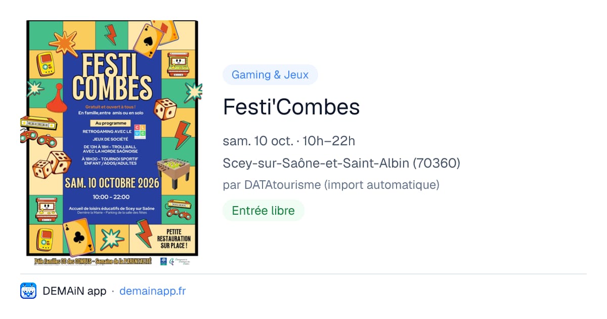 Festi'Combes — Scey-sur-Saône-et-Saint-Albin