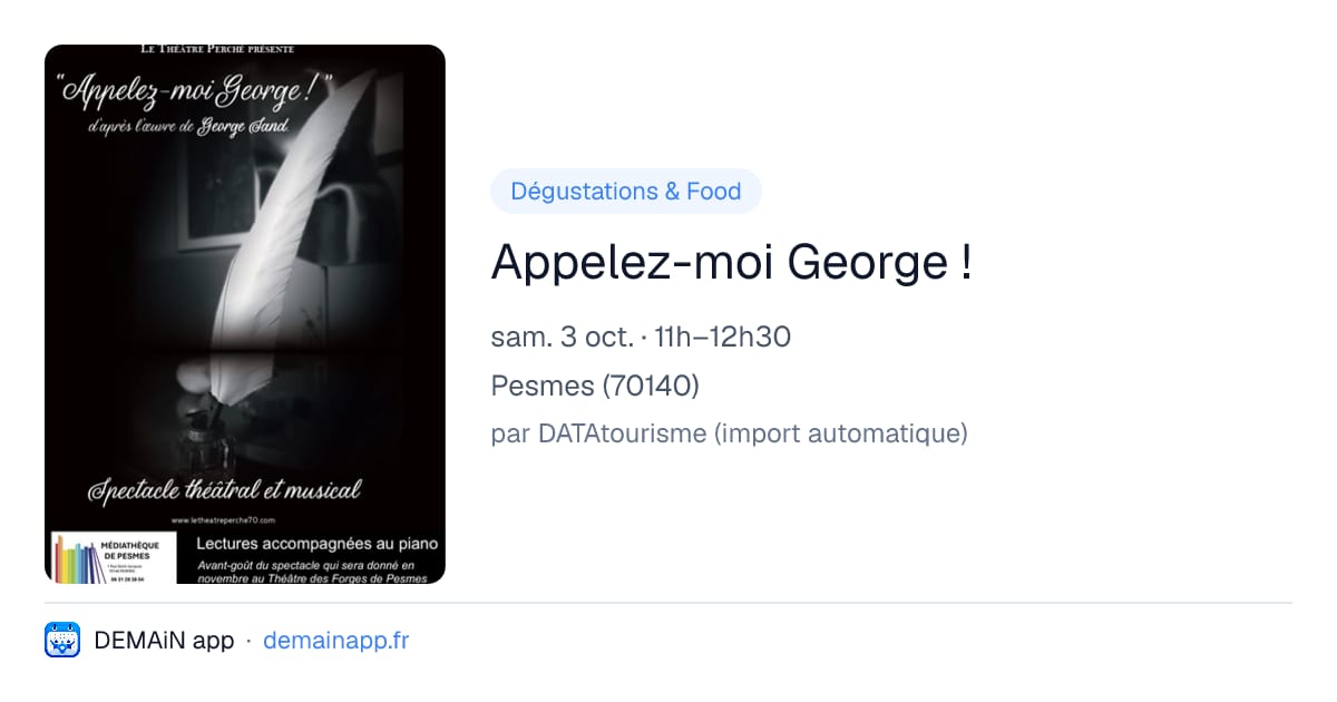Appelez-moi George ! — Pesmes