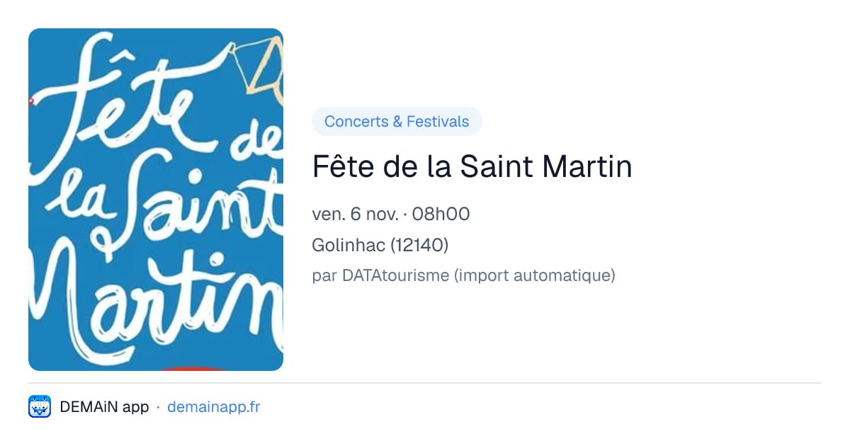 Fête de la Saint Martin — Golinhac