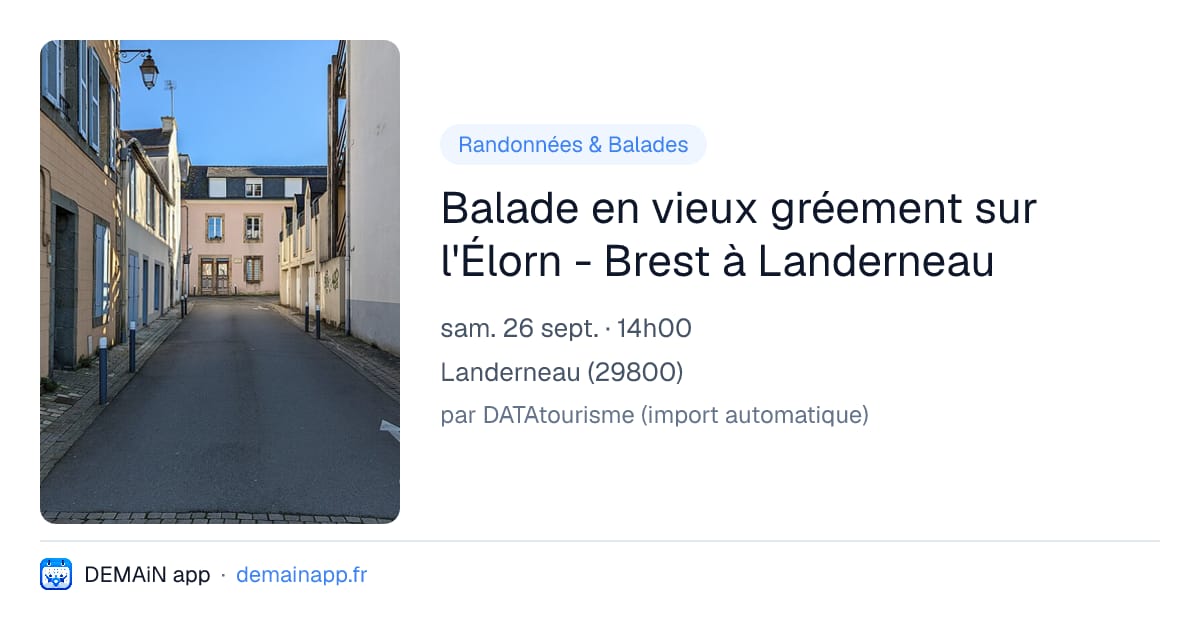 Balade en vieux gréement sur l'Élorn - Brest à Landerneau — Landerneau
