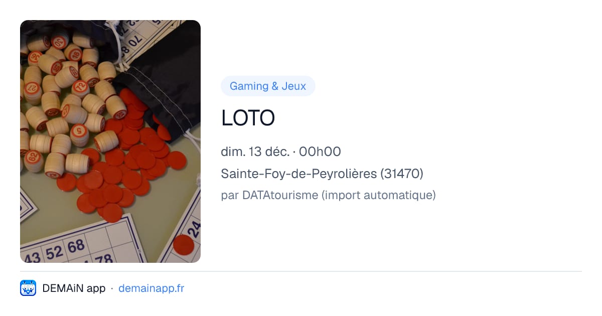 LOTO — Sainte-Foy-de-Peyrolières