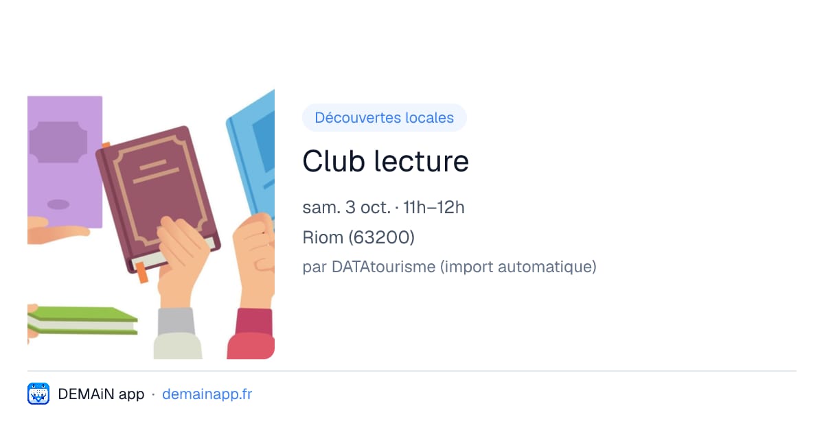 Club lecture — Riom