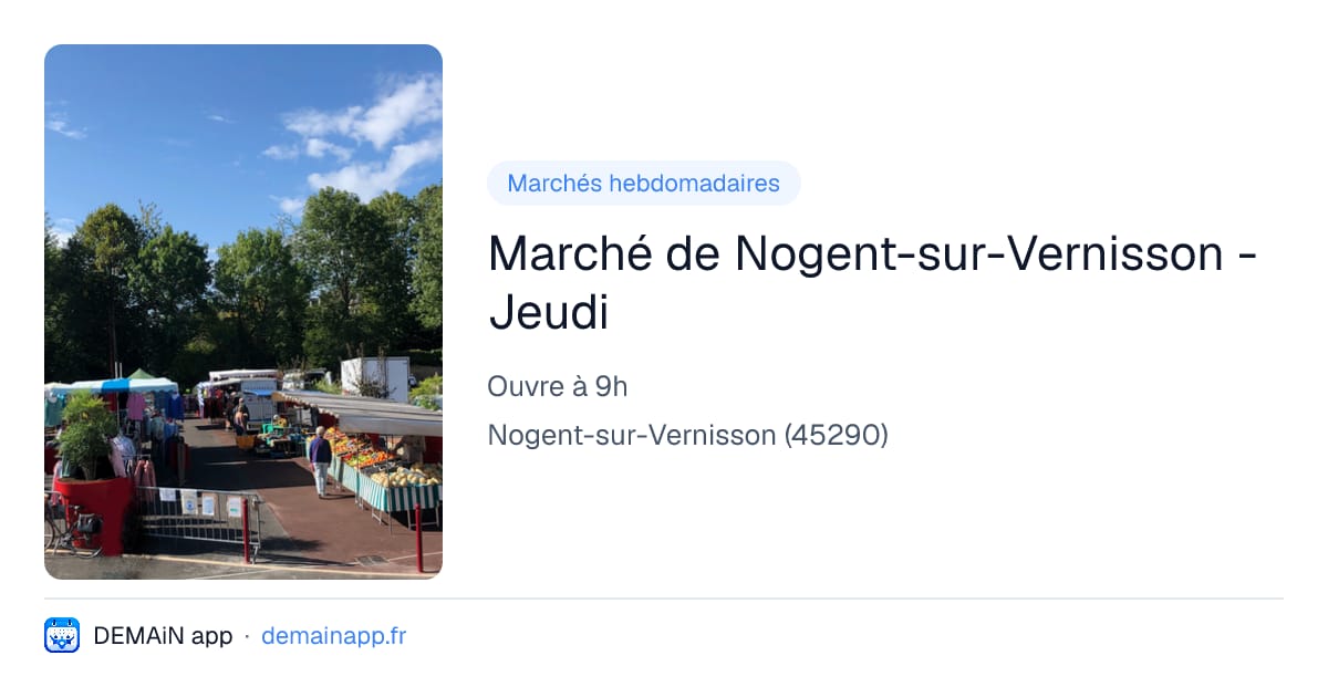 Marché de Nogent-sur-Vernisson - Jeudi — Nogent-sur-Vernisson