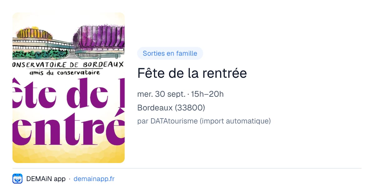 Fête de la rentrée — Bordeaux