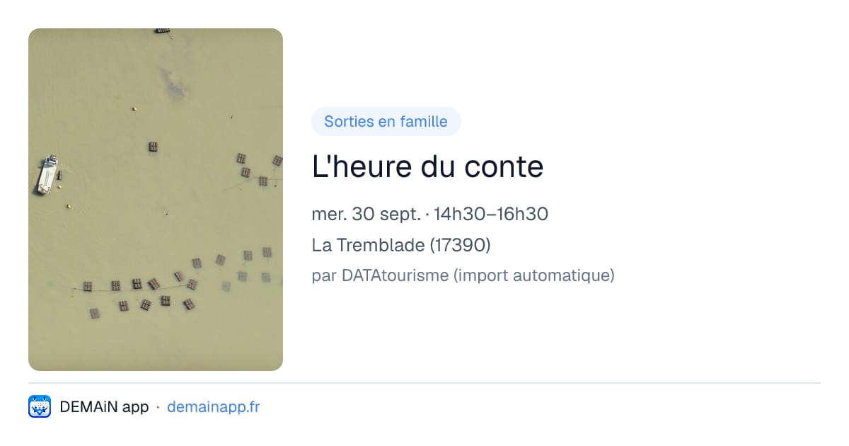 L'heure du conte — La Tremblade