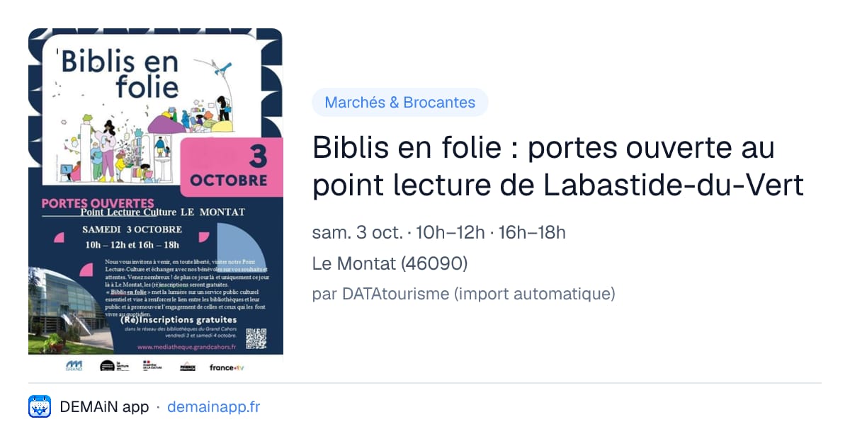 Biblis en folie : portes ouverte au point lecture de Labastide-du-Vert — Le Montat
