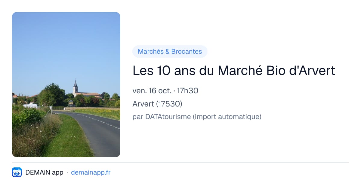 Les 10 ans du Marché Bio d'Arvert — Arvert