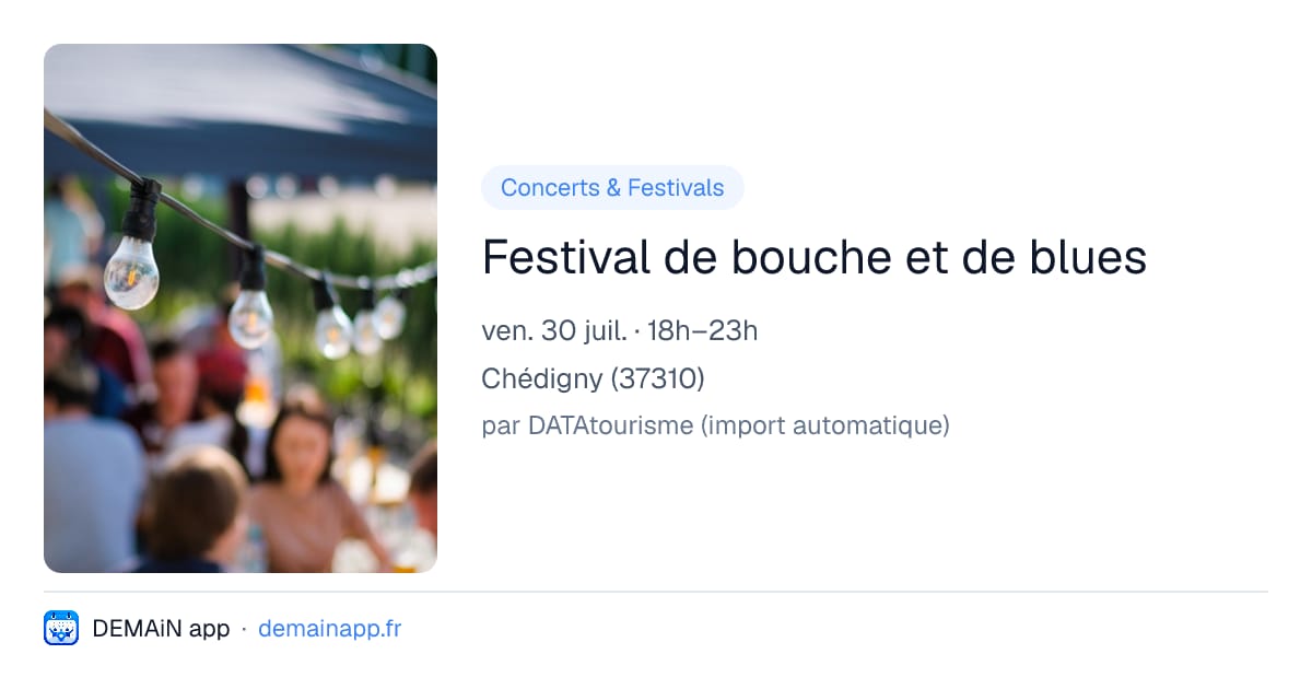 Festival de bouche et de blues — Chédigny