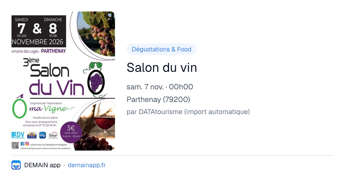 Salon du vin — Parthenay
