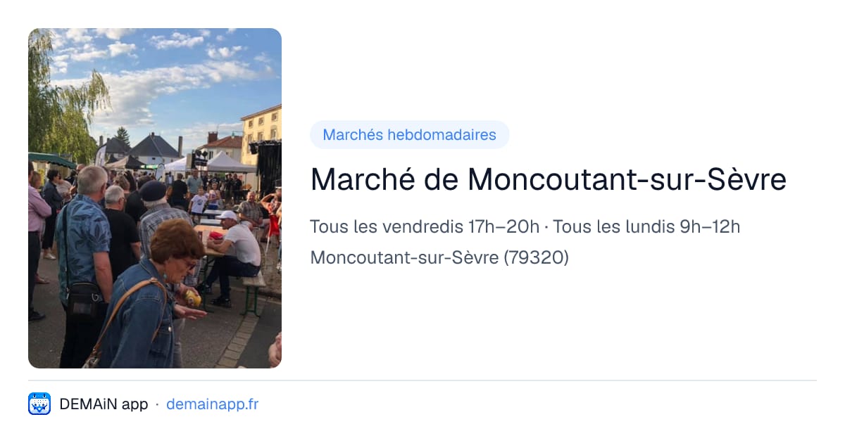 Marché de Moncoutant-sur-Sèvre — Moncoutant-sur-Sèvre