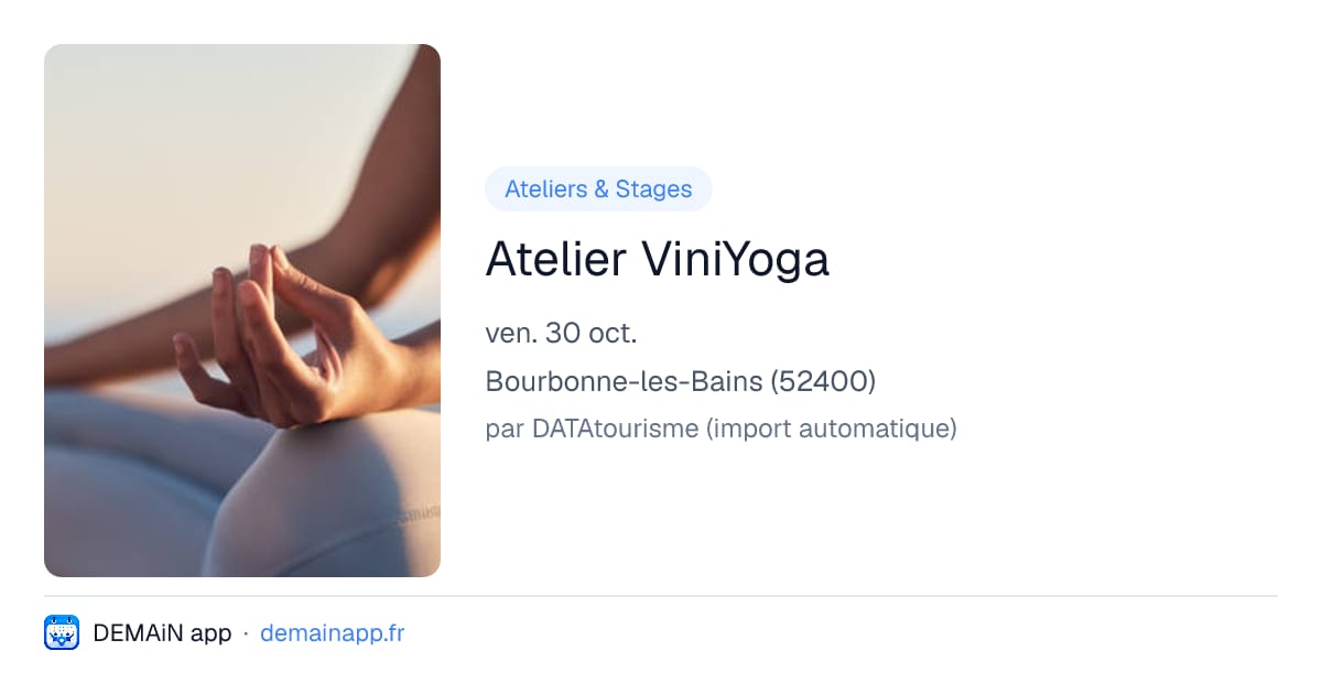 Atelier ViniYoga — Bourbonne-les-Bains
