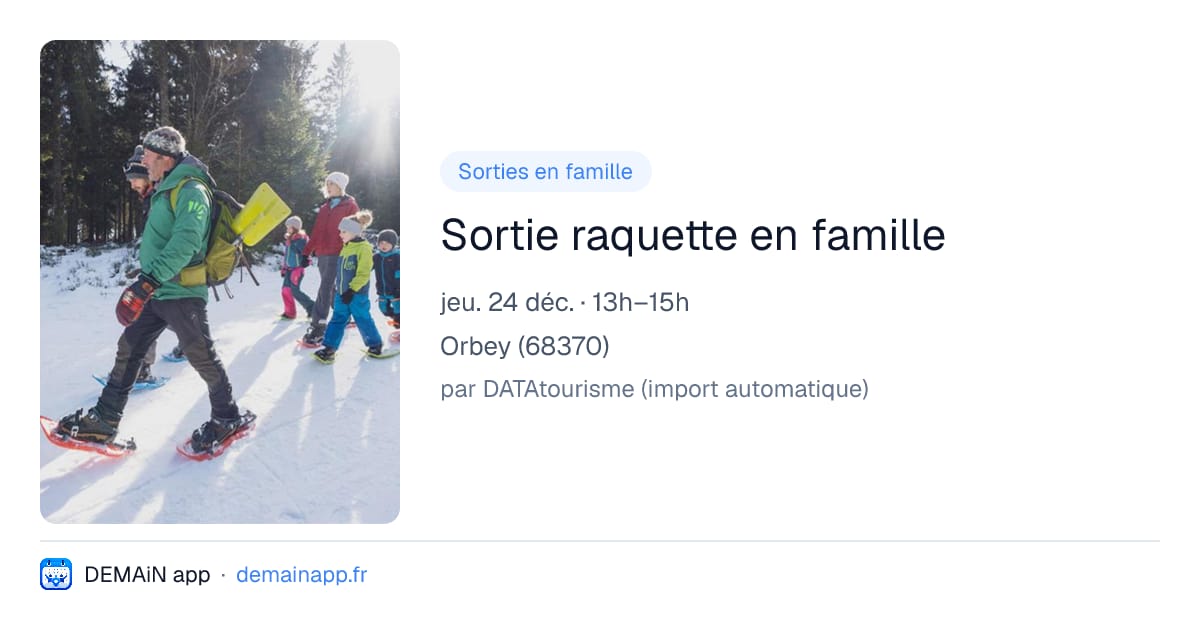 Sortie raquette en famille — Orbey