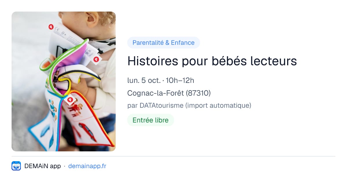 Histoires pour bébés lecteurs — Cognac-la-Forêt