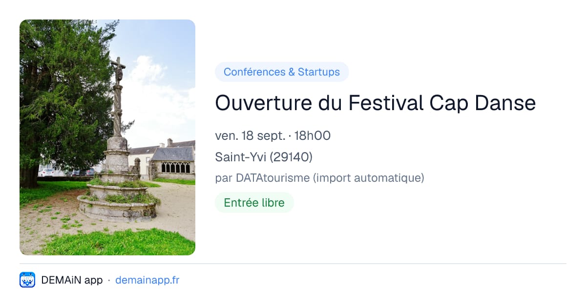 Ouverture du Festival Cap Danse — Saint-Yvi