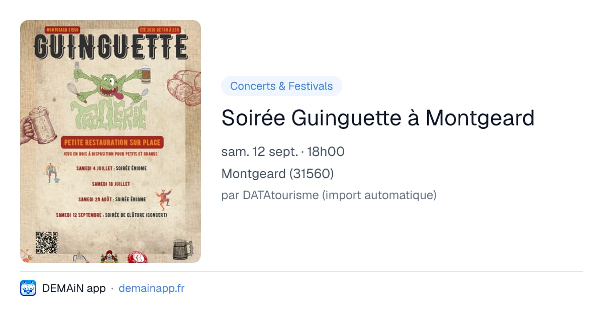 Soirée Guinguette à Montgeard — Montgeard