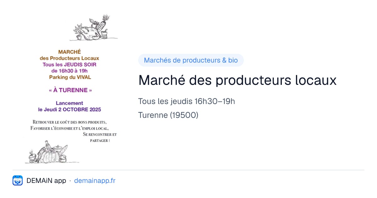 Marché des producteurs locaux — Turenne
