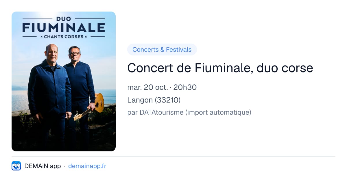 Concert de Fiuminale, duo corse — Langon