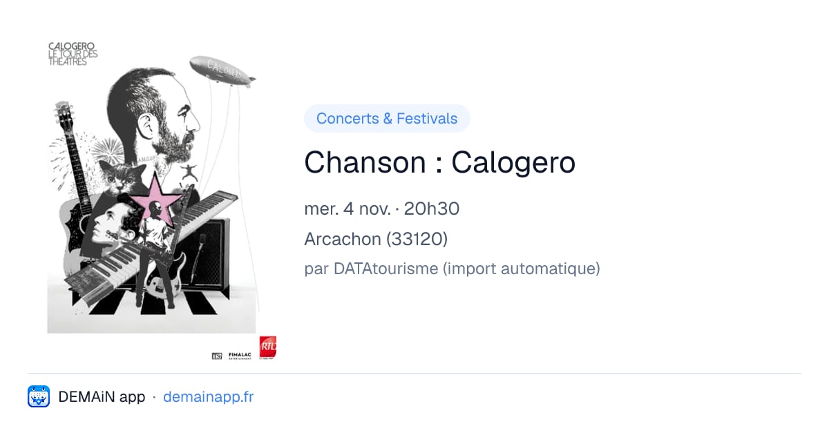 Chanson : Calogero — Arcachon