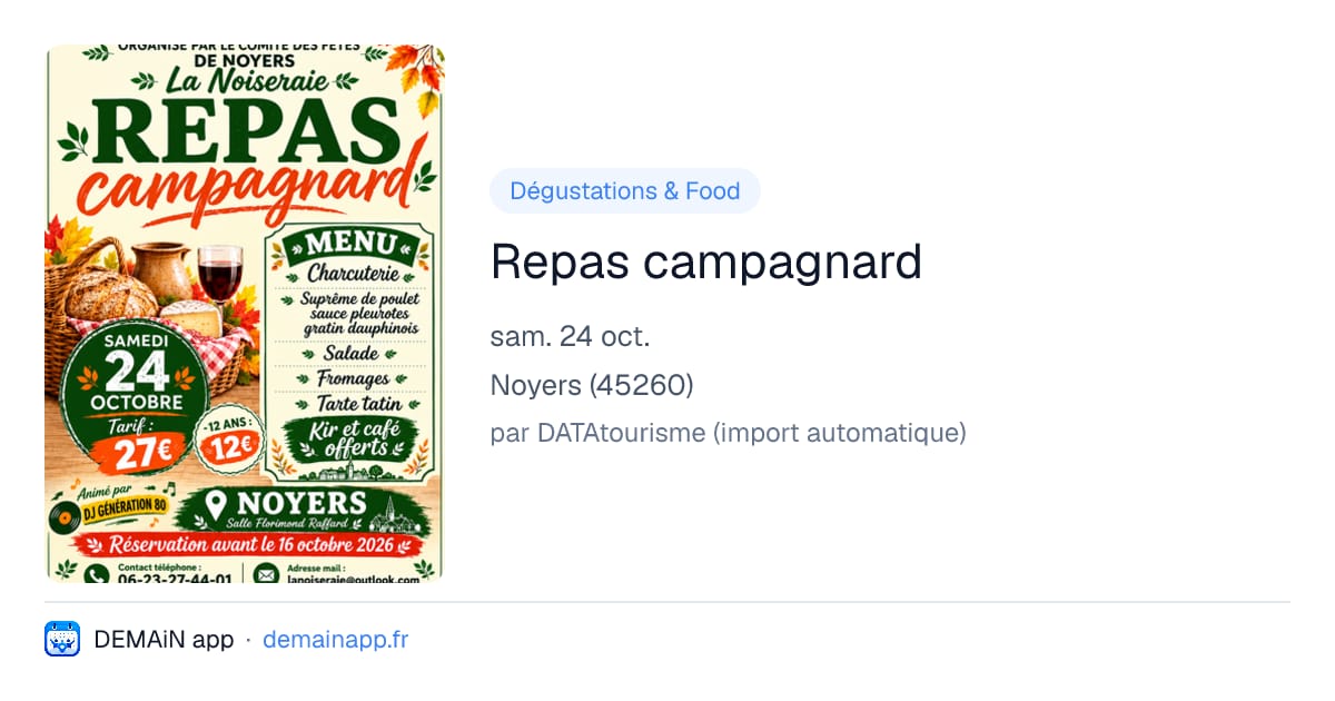 Repas campagnard — Noyers