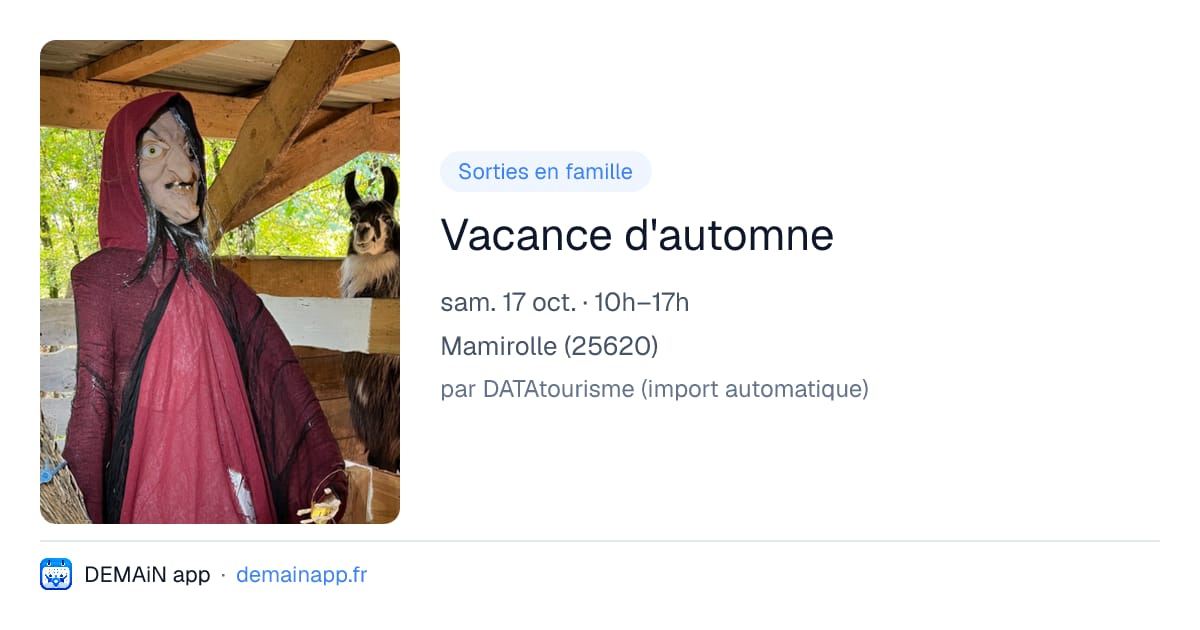 Vacance d'automne — Mamirolle