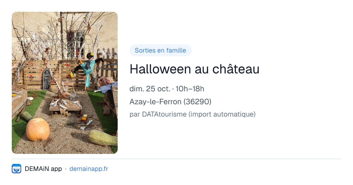 Halloween au château — Azay-le-Ferron