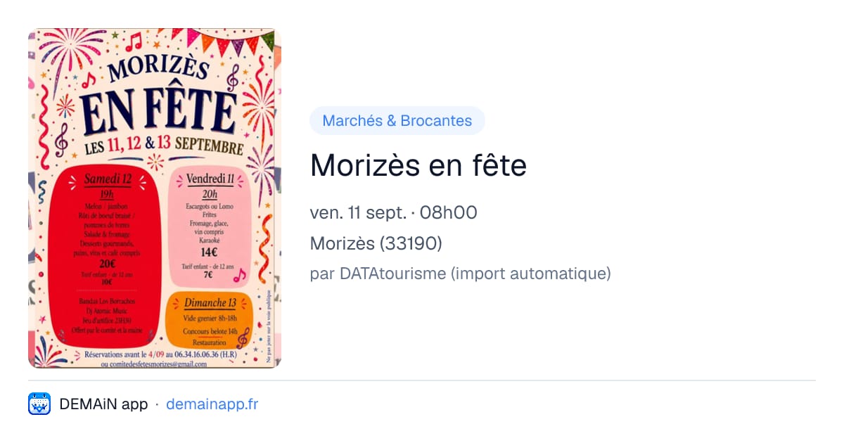 Morizès en fête — Morizès