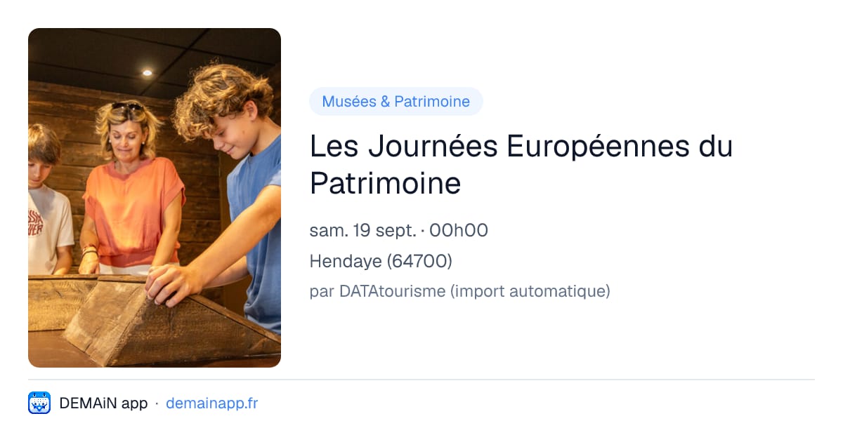 Les Journées Européennes du Patrimoine — Hendaye