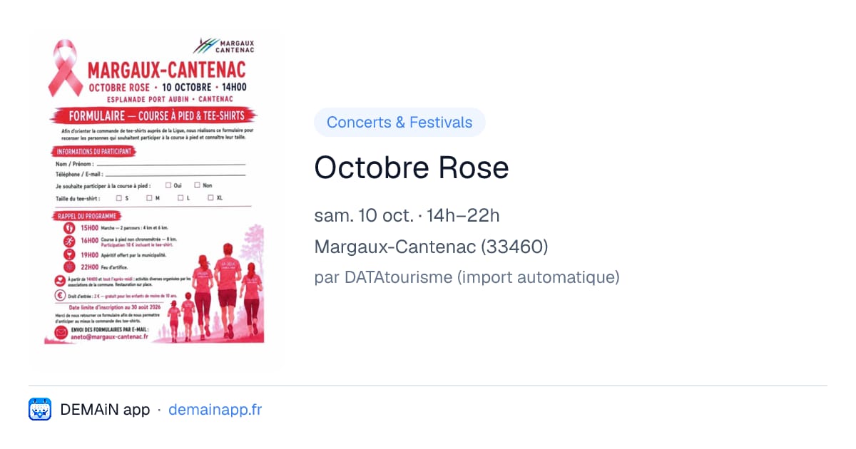 Octobre Rose — Margaux-Cantenac