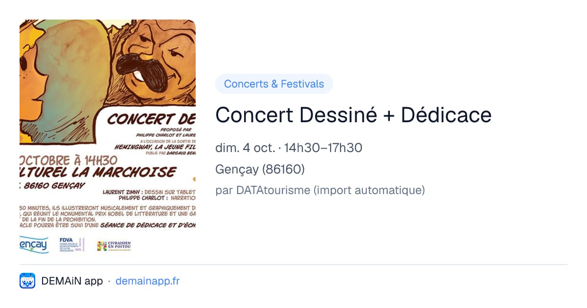 Concert Dessiné + Dédicace — Gençay