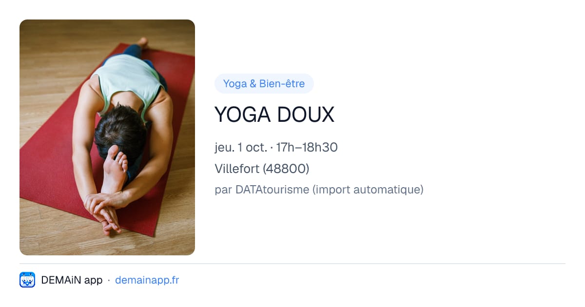YOGA DOUX — Villefort