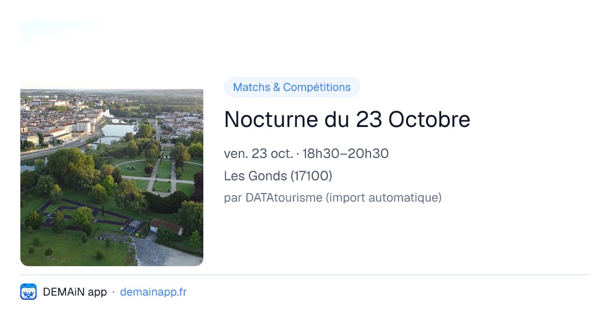 Nocturne du 23 Octobre — Les Gonds