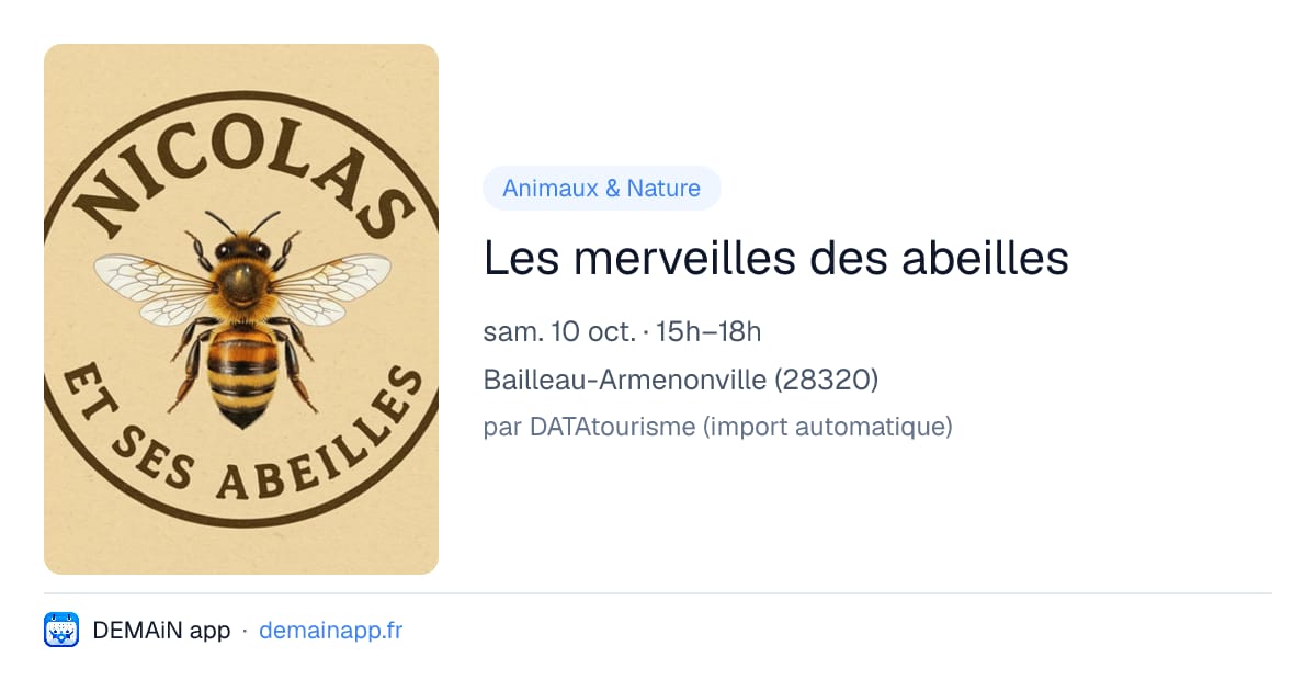 Les merveilles des abeilles — Bailleau-Armenonville