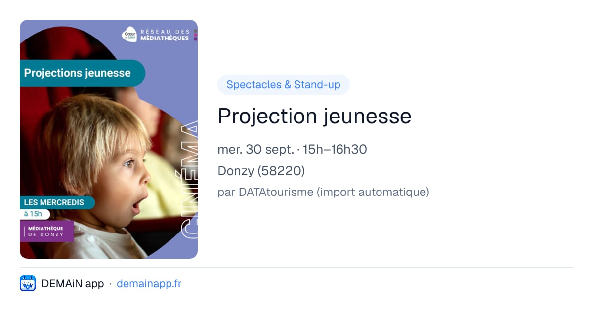 Projection jeunesse — Donzy