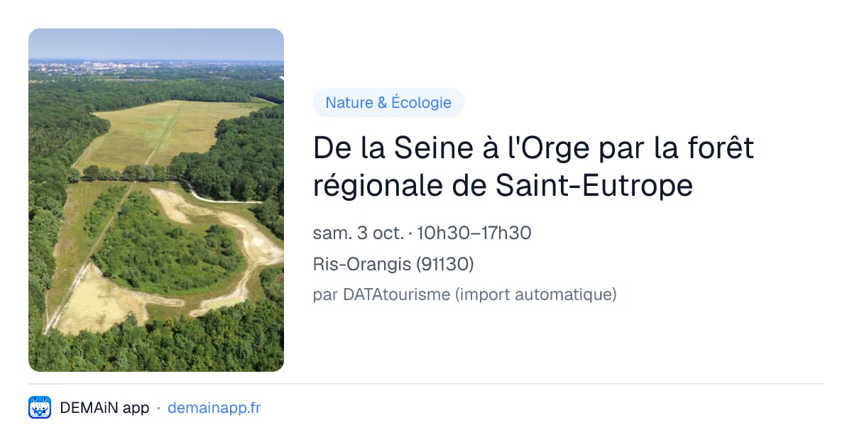 De la Seine à l'Orge par la forêt régionale de Saint-Eutrope — Ris-Orangis