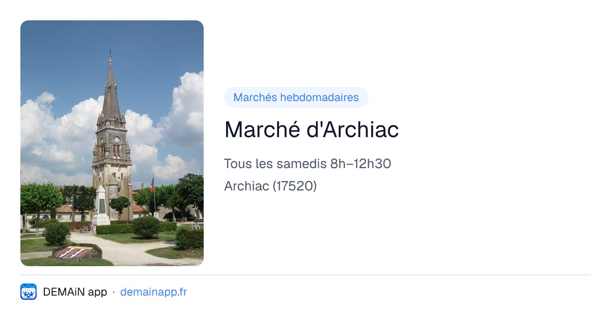 Marché d'Archiac — Archiac