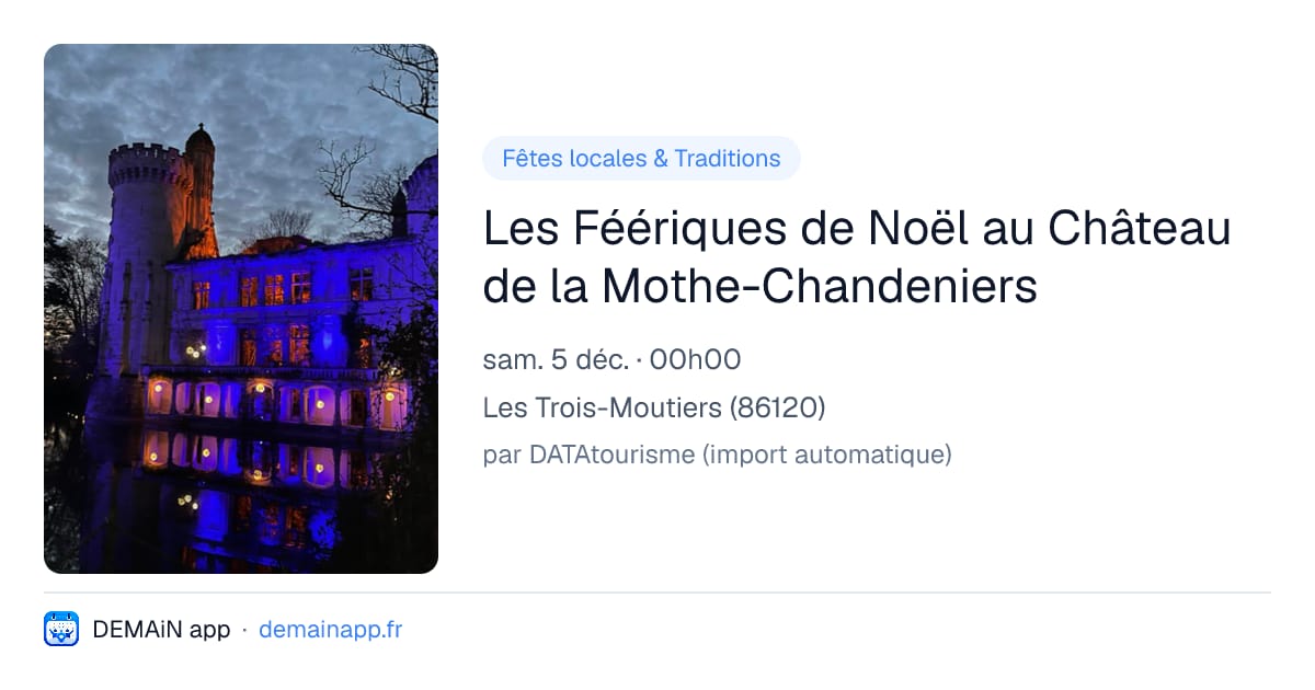 Les Féériques de Noël au Château de la Mothe-Chandeniers — Les Trois-Moutiers