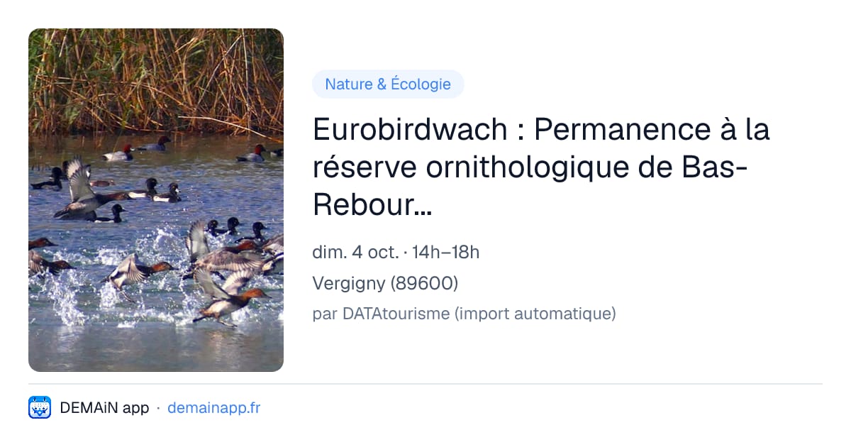 Eurobirdwach : Permanence à la réserve ornithologique de Bas-Rebourseaux — Vergigny