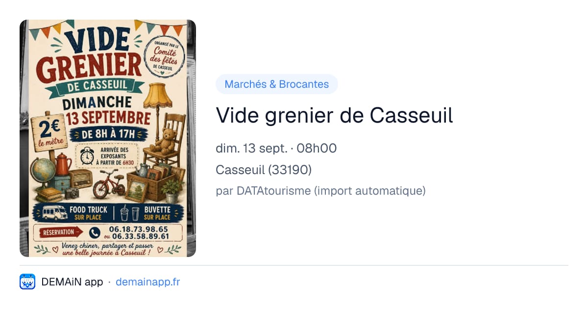 Vide grenier de Casseuil — Casseuil