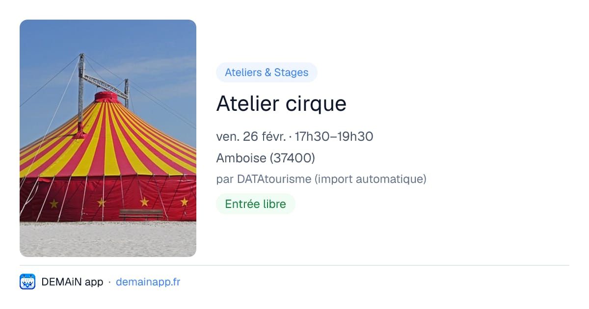 Atelier cirque — Amboise