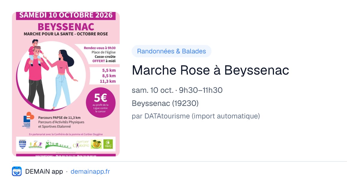 Marche Rose à Beyssenac — Beyssenac