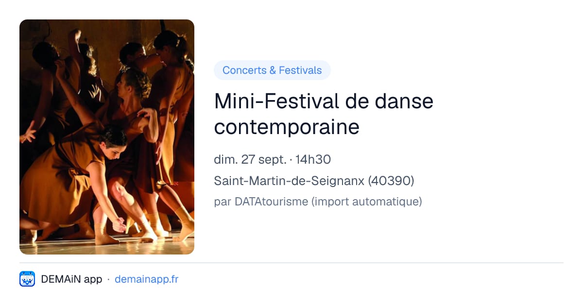 Mini-Festival de danse contemporaine — Saint-Martin-de-Seignanx