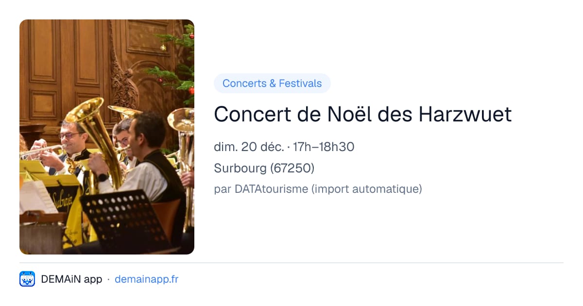 Concert de Noël des Harzwuet — Surbourg