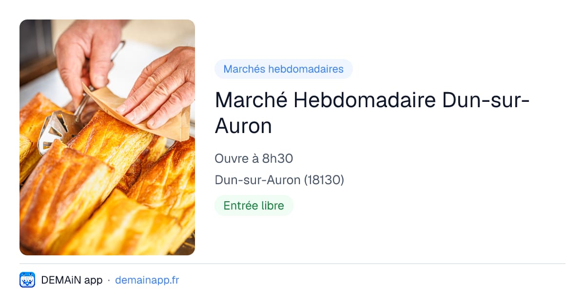 Marché Hebdomadaire Dun-sur-Auron — Dun-sur-Auron